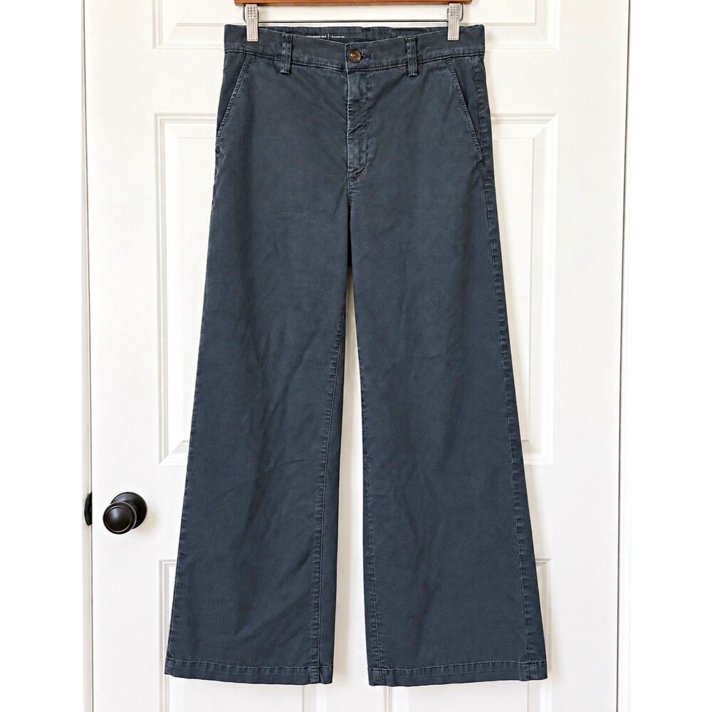 AG Women’s Aden Wide Leg Pants 27 Washed Black Tailored Fit Twill Y2K  Trouser